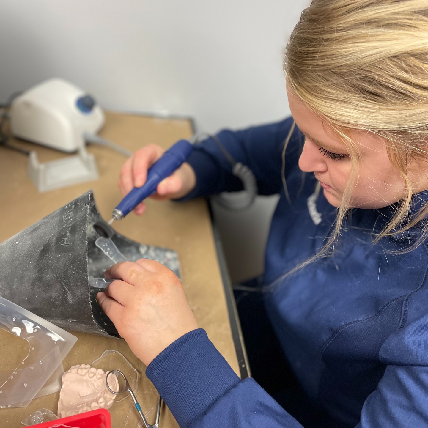 Illustrative dental model practice photo from First Class Dental Assisting